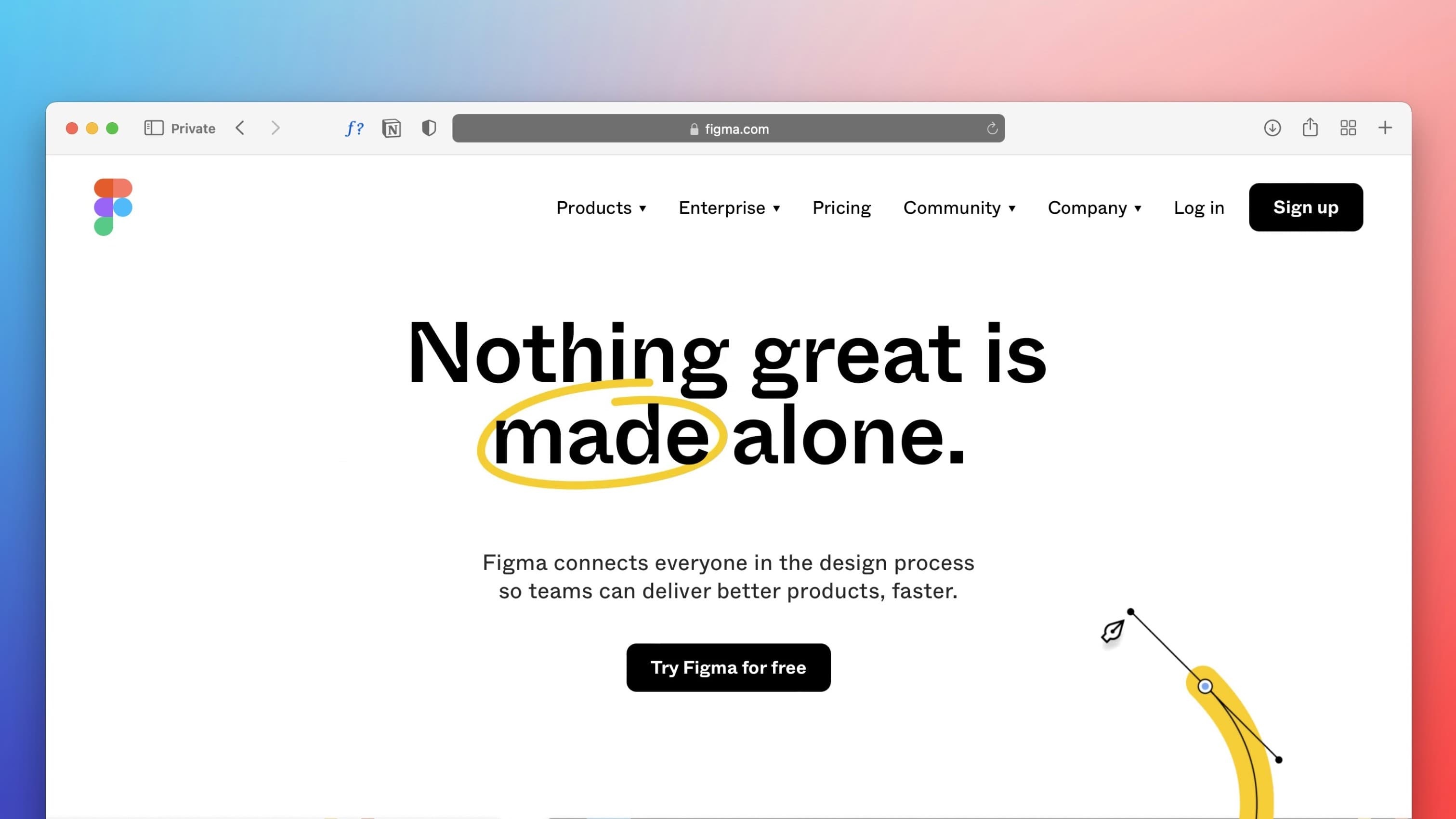 Creative agency landing page by Doovel